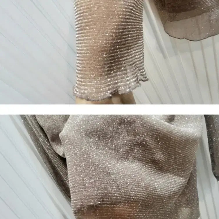 [BUNJANG] Gold Pearl See-Through Top (L/M~L) / 골드펄 시스루 탑 (L/M~L)