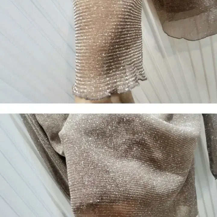 [BUNJANG] Gold Pearl See-Through Top (L/M~L) / 골드펄 시스루 탑 (L/M~L)