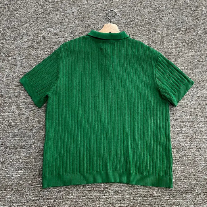 [BUNJANG] Topi Green Knit Short Sleeve T-Shirt (M) / 토피 그린 니트 반팔티 M