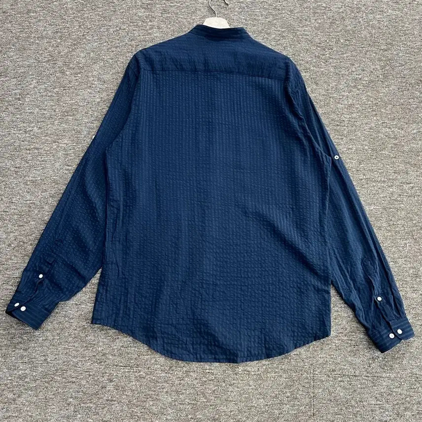 [BUNJANG] ZARA Navy Slim Fit Henley Shirt XL / 자라 ZARA 네이비 헨리넥셔츠 XL