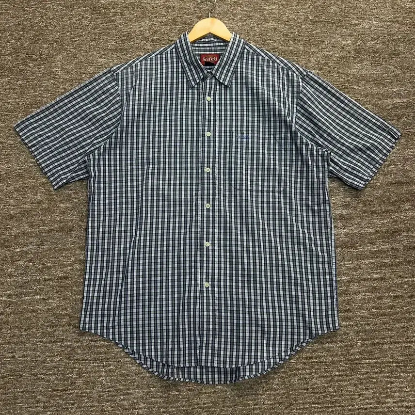[BUNJANG] Scofield Check Short Sleeve Shirt Size 105 / Scofield 체크 반팔 셔츠 105