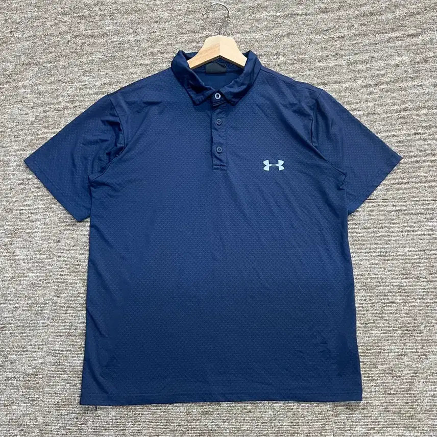 [BUNJANG] Under Armour Navy Short Sleeve Polo Shirt - Size M / 언더아머 네이비 반팔 카라티 M