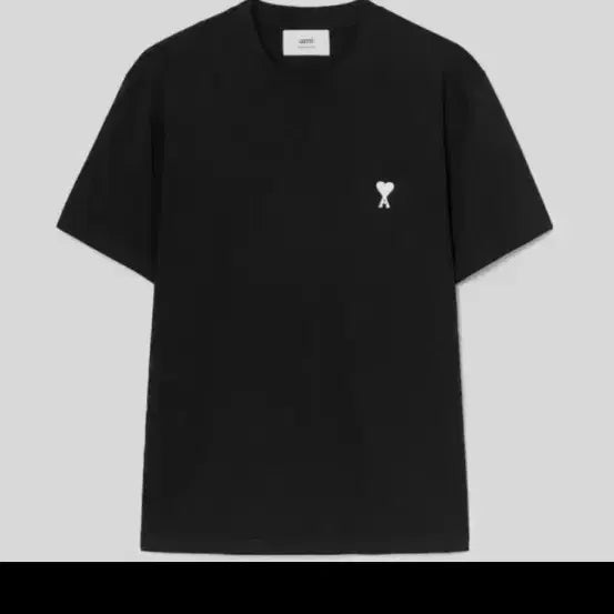 [BUNJANG] AMI Paris Small Heart Logo T-Shirt Black XL / 정품 아미 모노 스몰 하트 반팔 블랙 XL 새상품 무료배송