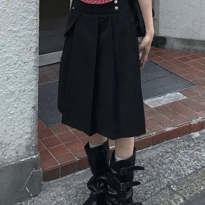 [BUNJANG] Tenue Black Pleated Midi Skirt / 테누 스커트