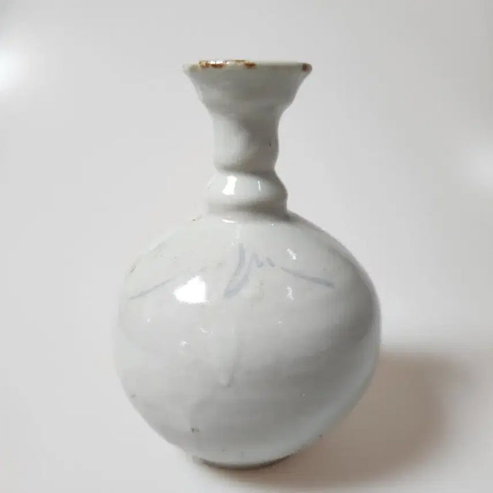 [BUNJANG] Joseon Dynasty Blue-and-White Porcelain Vase / 골동품 목이 이쁜 조선시대 청화백자 주병