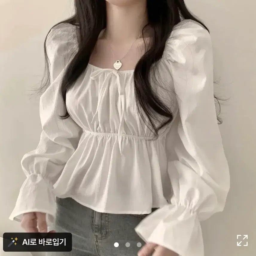 [BUNJANG] Sheer Frill Ribbon Blouse / 여리여리 청순 프릴 리본 블라우스