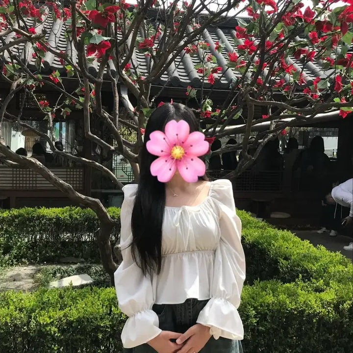 [BUNJANG] Sheer Frill Ribbon Blouse / 여리여리 청순 프릴 리본 블라우스