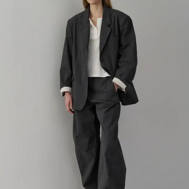 [BUNJANG] Facade Pattern Vintage Cotton Jacket Charcoal M / 파사드패턴 빈티지 코튼 재킷 차콜 M