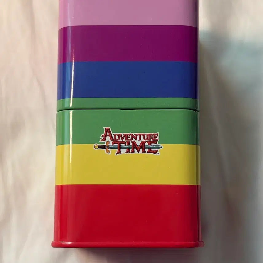 [BUNJANG] Adventure Time Rainbow Unicorn Square Tin Case / 핀과제이크 어드벤처타임 레인보우 유니콘 사각보관함 틴케이스어드벤쳐