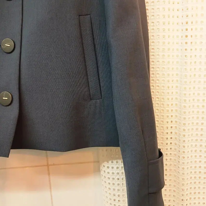 [BUNJANG] Vera Wang Gray Short Jacket (Size 55) / 베라왕 그레이 숏 자켓 55