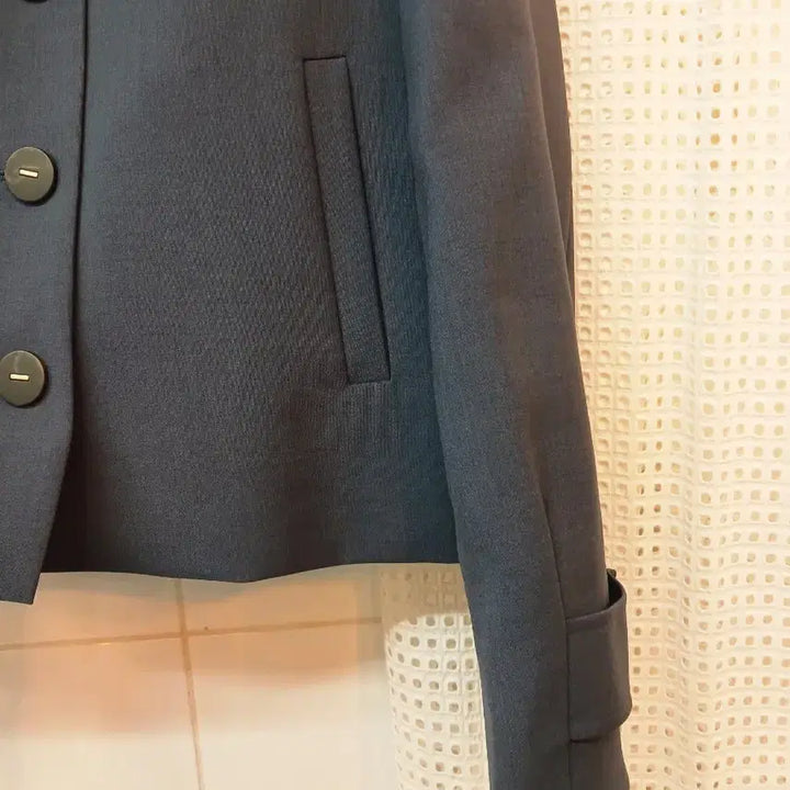 [BUNJANG] Vera Wang Gray Short Jacket (Size 55) / 베라왕 그레이 숏 자켓 55