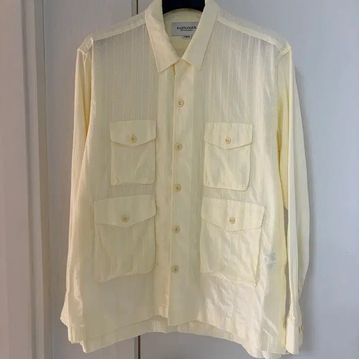 [BUNJANG] Eastlogue Ivory Pocket Shirt L / 이스트로그 포켓 셔츠 아이보리 L