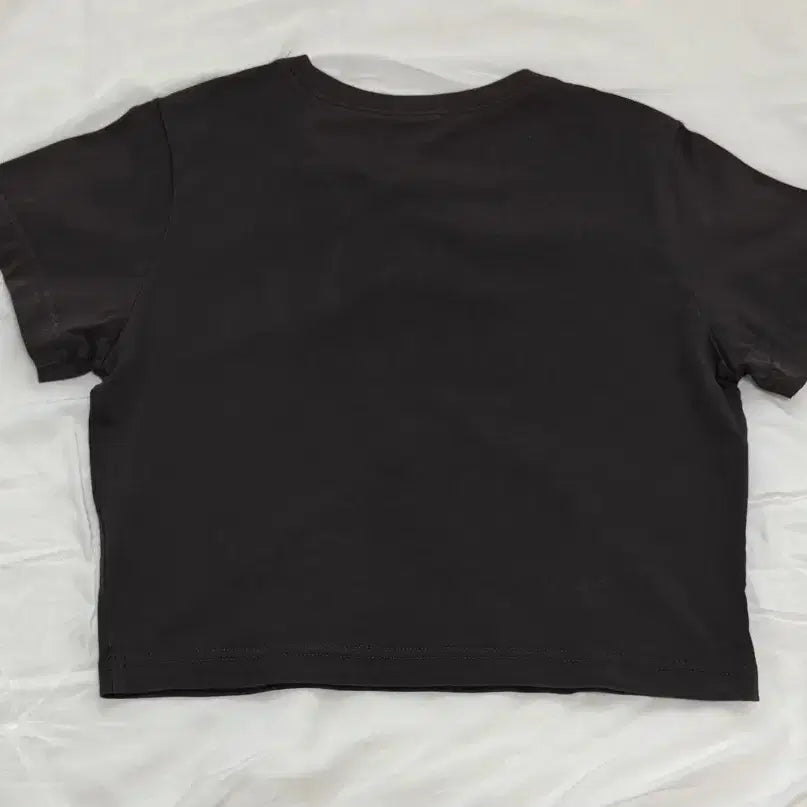 [BUNJANG] Marithe Cropped Short Sleeve T-Shirt Size S Charcoal / 마리떼 크롭 반팔티 s