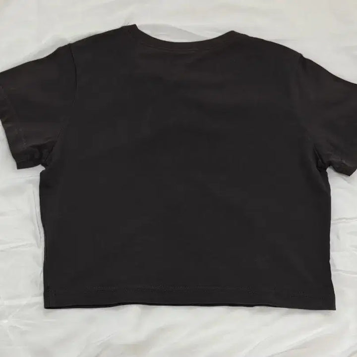 [BUNJANG] Marithe Cropped Short Sleeve T-Shirt Size S Charcoal / 마리떼 크롭 반팔티 s