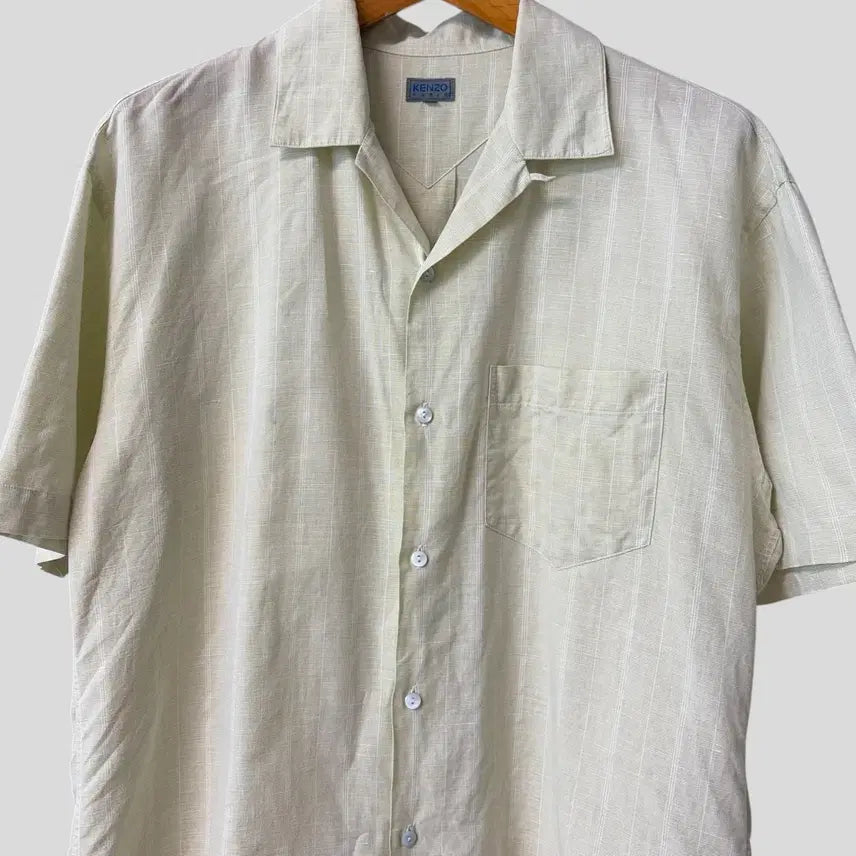 [BUNJANG] KENZO Open Collar Short Sleeve Shirt / (F)KENZO 겐조 오픈카라 반팔셔츠