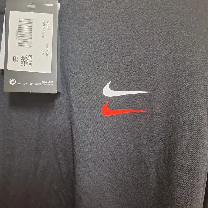 [BUNJANG] Nike Double Swoosh Water Mesh Short Sleeve T-Shirt Black / 나이키 더블 스우시 기능성 워터 메쉬 반팔 티셔츠 블랙 새상품
