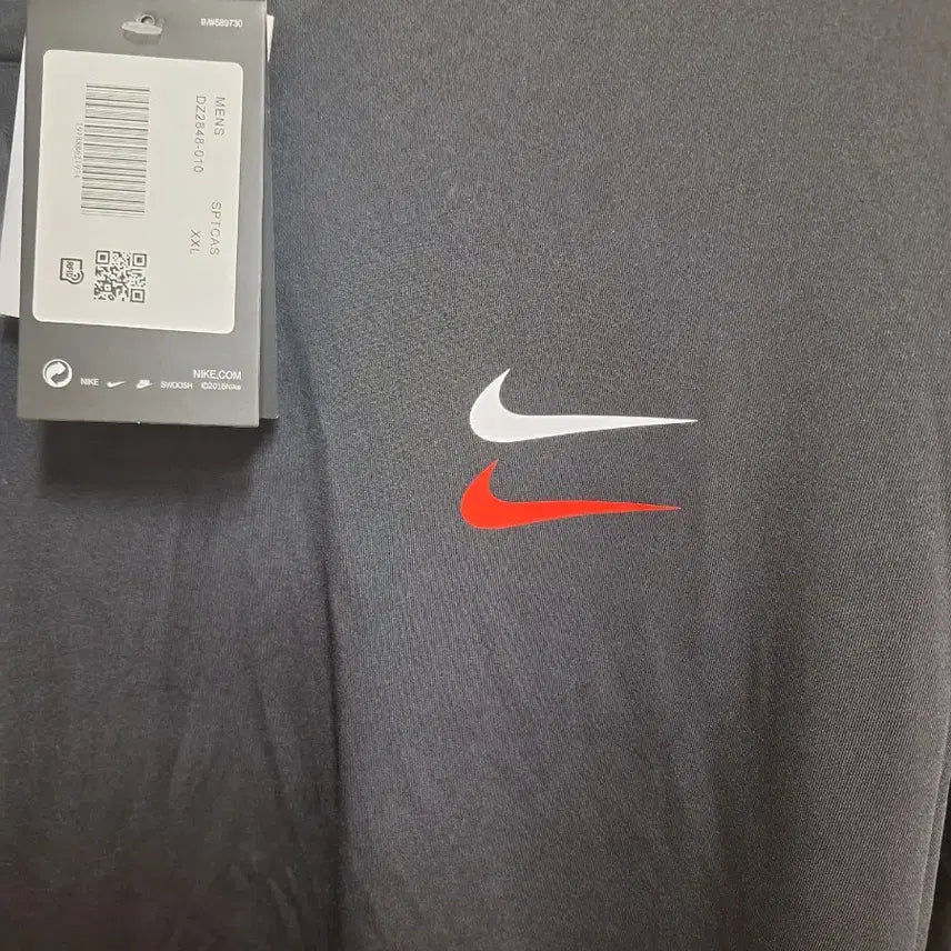 [BUNJANG] Nike Double Swoosh Water Mesh Short Sleeve T-Shirt Black / 나이키 더블 스우시 기능성 워터 메쉬 반팔 티셔츠 블랙 새상품