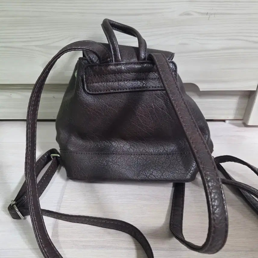 [BUNJANG] Brown Mini Backpack Bag / 브라운 미니 백팩 가방