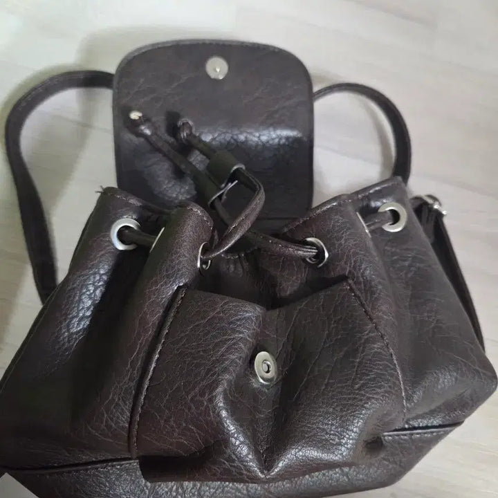 [BUNJANG] Brown Mini Backpack Bag / 브라운 미니 백팩 가방