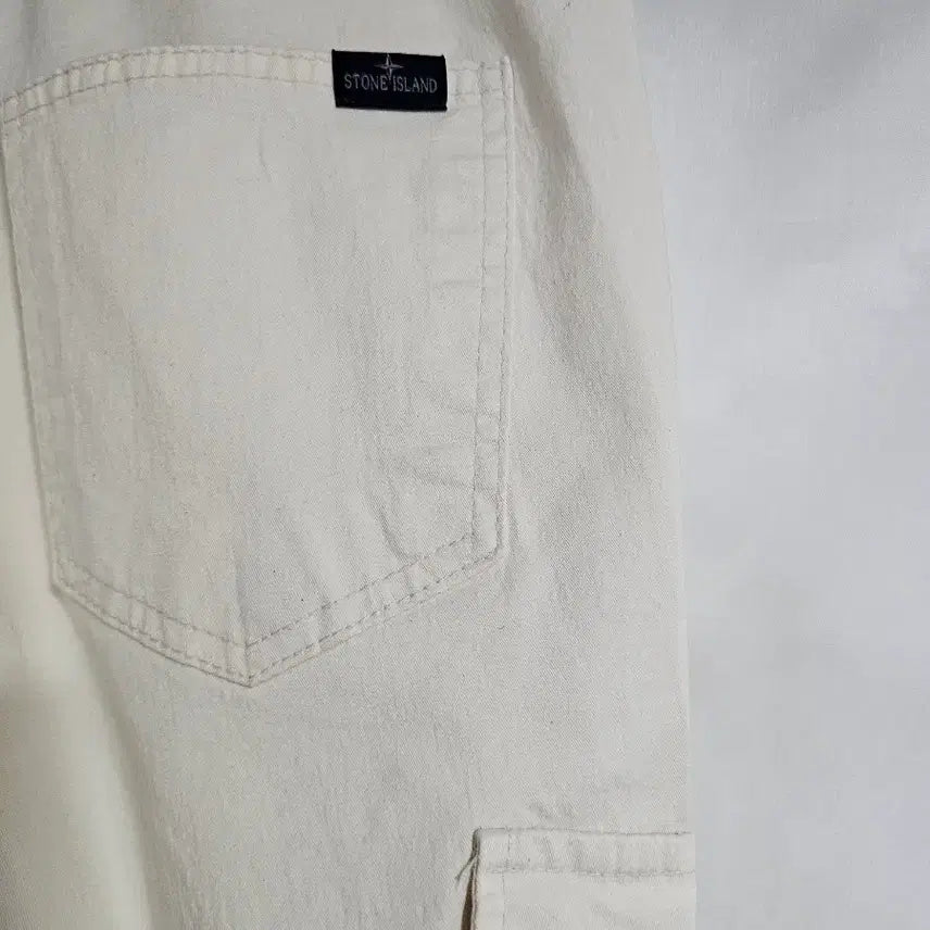 [BUNJANG] Stone Island Ivory Summer Cargo Pants / 스톤아일랜드 아이보리 여름카고 바지