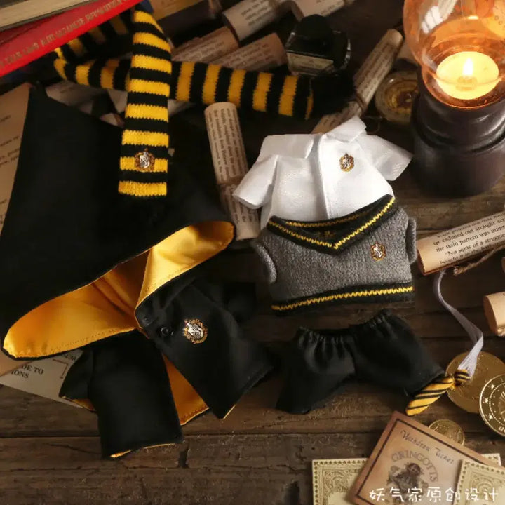 [BUNJANG] Harry Potter Hufflepuff Uniform Set for 15cm Dolls / 신발O)15cm 해리포터 인형옷 후플푸프 풀세트 15깅 솜인형
