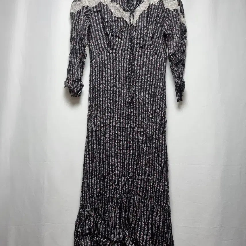 [BUNJANG] Sandro Flower Pattern Lace Long Dress / 산드로 Sandro 플라워 패턴 레이스 롱 원피스