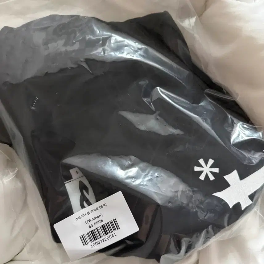 [BUNJANG] Magnesium Carbonate Spider Web T-Shirt Black Size 1 / 탄산마그네슘 스파이더 웹 티셔츠 블랙 1사이즈