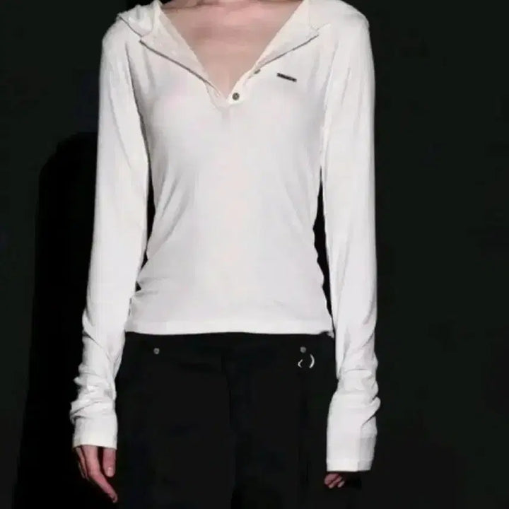 [BUNJANG] Bohemian Seoul Hood Button Warmer T-shirt / 보헤미안서울 후드 버튼 워머T