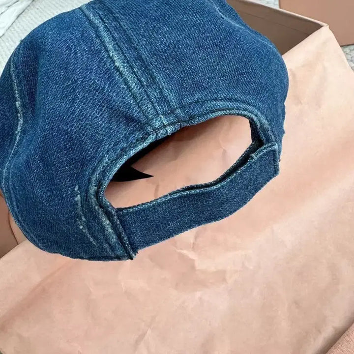 [BUNJANG] Miu Miu Blue Denim Baseball Cap / 미우미우 패션 블루 볼캡