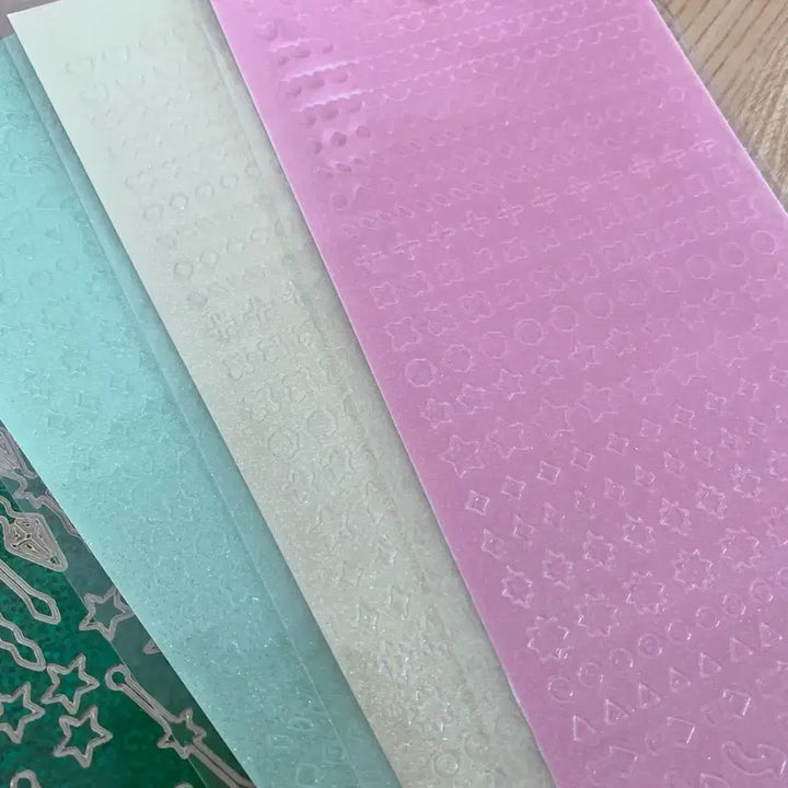 [BUNJANG] 7 Sheets Deco Sticker Set / 데코 뽀짝이 스티커 7장