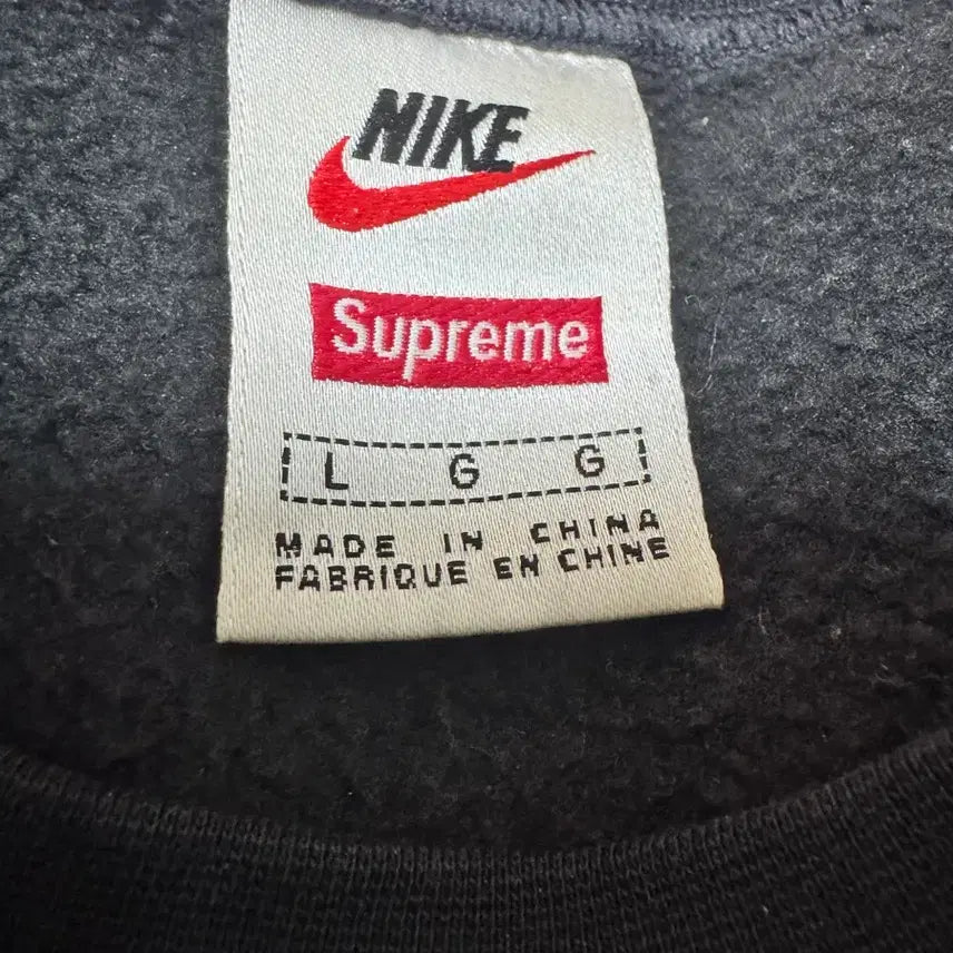 [BUNJANG] Supreme x Nike Crewneck Sweatshirt Black / (L)슈프림 나이키 맨투맨