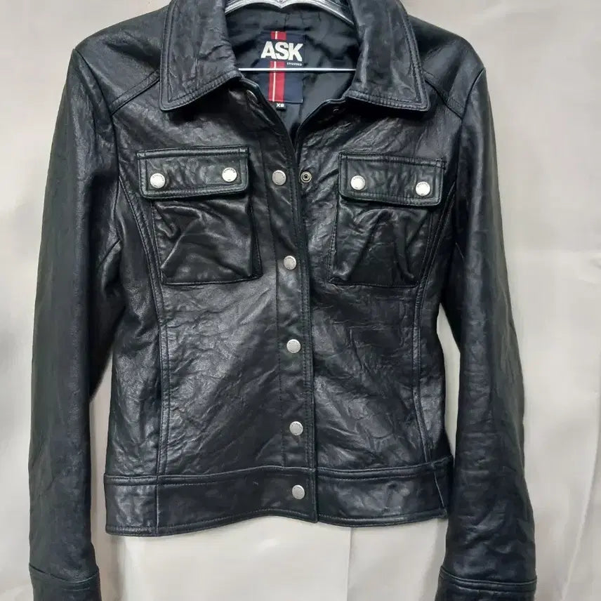 [BUNJANG] ASK Black Leather Jacket / ASK 블랙 가죽 자켓 XS 사이즈