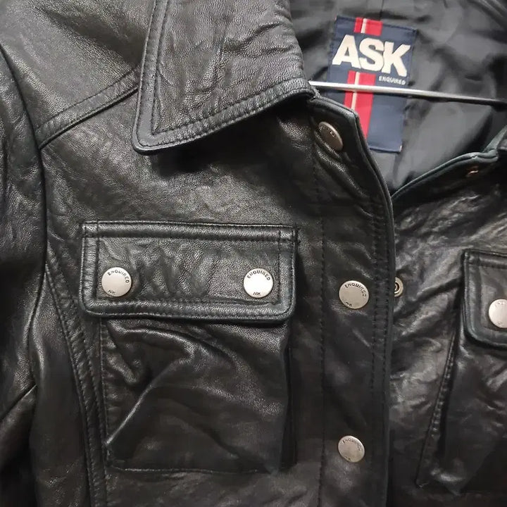 [BUNJANG] ASK Black Leather Jacket / ASK 블랙 가죽 자켓 XS 사이즈