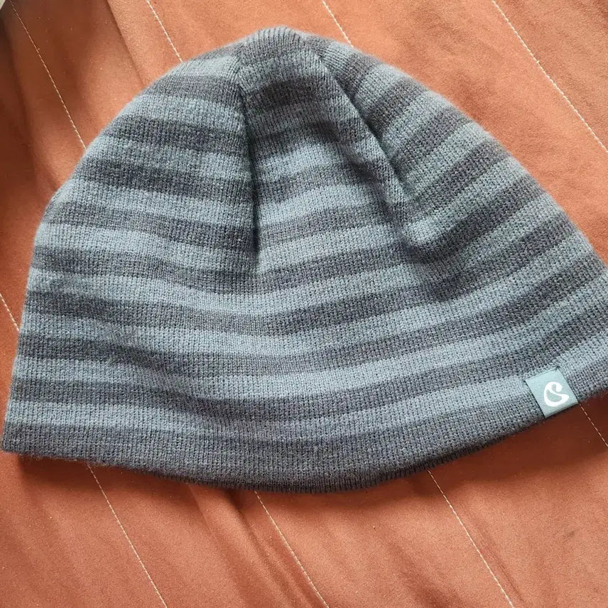 [BUNJANG] Koiseo Dual Stripe Beanie Purple Grey / 코이세이오 듀얼 스트라이프 비니 퍼플 그레이