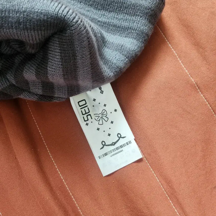 [BUNJANG] Koiseo Dual Stripe Beanie Purple Grey / 코이세이오 듀얼 스트라이프 비니 퍼플 그레이