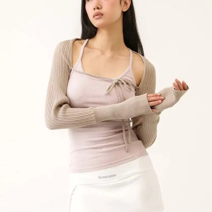 [SOLD OUT] 쓰리타임즈 Lit bolero 베이지