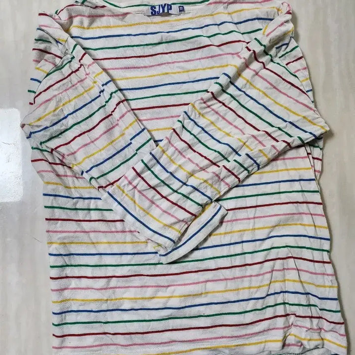 [BUNJANG] SJYP Striped Long Sleeve T-Shirt XS / SJYP 단가라 긴팔 티셔츠 xs (정품)
