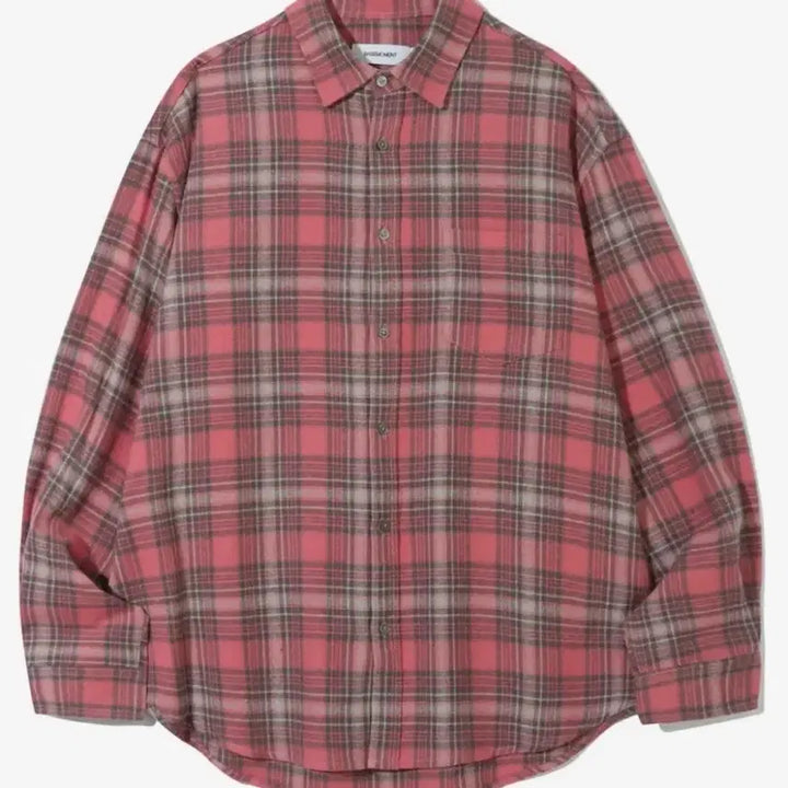 [BUNJANG] Base Moment Flannel Plaid Check Shirt Pink L / 베이스모먼트 - 플란넬 플레이드 체크 셔츠 핑크 L