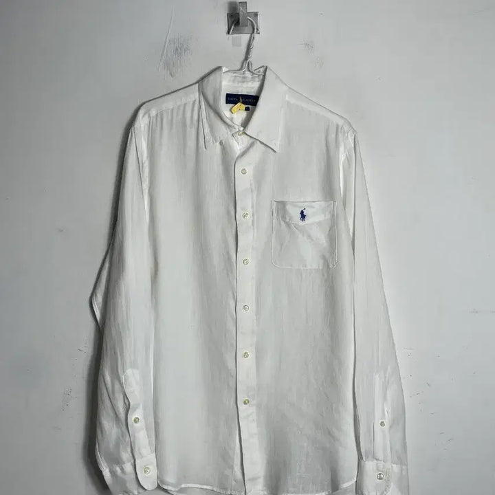 [BUNJANG] Polo Ralph Lauren White Linen Shirt / 폴로 랄프로렌 화이트 린넨 셔츠