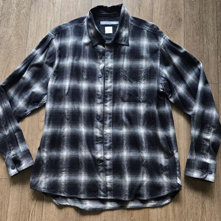 [BUNJANG] Serie Ombre Check Shirt Black / 시리즈 옴브레 체크셔츠 팝니다