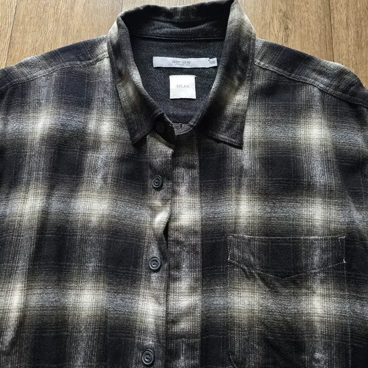 [BUNJANG] Serie Ombre Check Shirt Black / 시리즈 옴브레 체크셔츠 팝니다