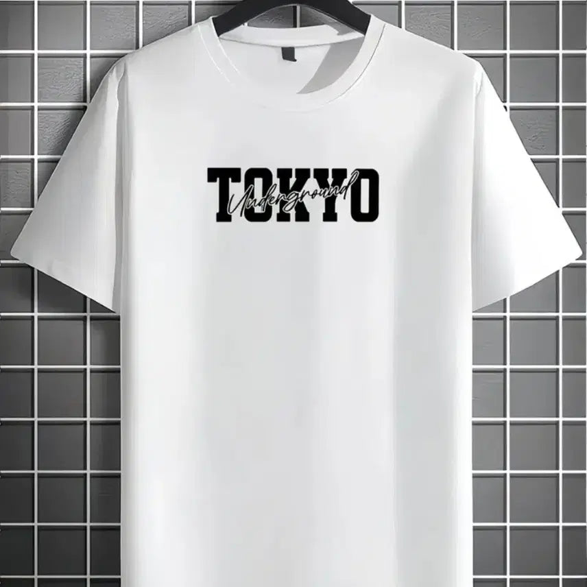 [BUNJANG] White Cotton T-Shirt Car Print XXL / 새상품 TOKYO 흰색면 티셔츠