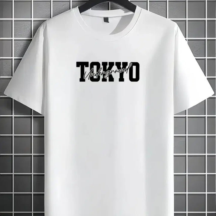 [BUNJANG] White Cotton T-Shirt Car Print XXL / 새상품 TOKYO 흰색면 티셔츠