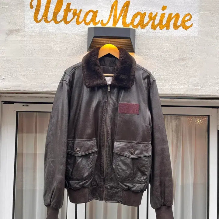 [BUNJANG] Korean Air Force Pilot Leather Jacket / 대한민국 공군 조종사 가죽 점퍼 (100)