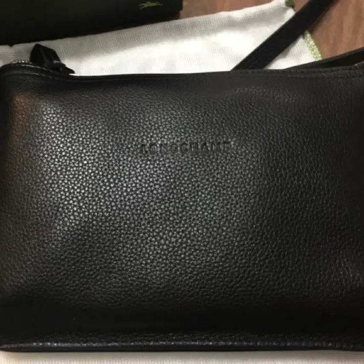 [BUNJANG] Longchamp Le Pliage Crossbody Bag - Black Pebble Leather / 롱샴 르 플로네 크로스바디백