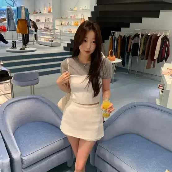 [BUNJANG] Siyes Siyes Shop White Tweed Scott Skirt S / 최종가*새상품) 시예 샵시예 시예샵 화이트 트위드 스코트 스커트 S