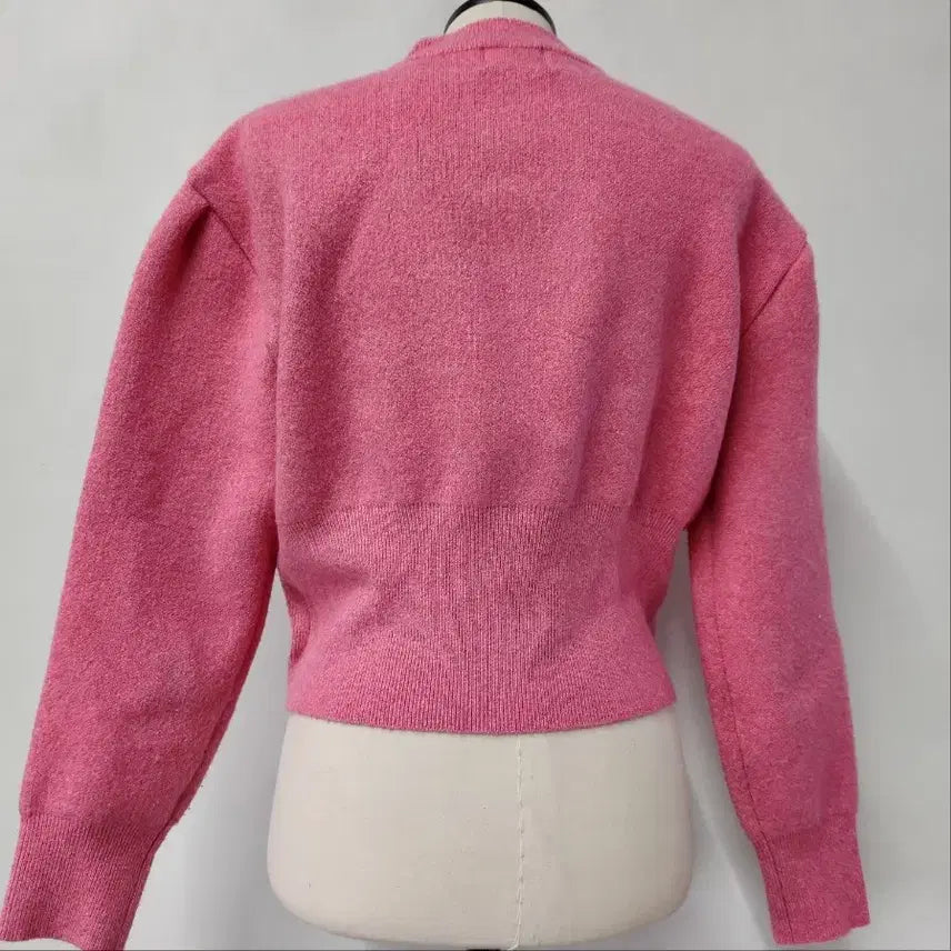 [BUNJANG] Marithe Francois Girbaud Classic Logo Crop Knit Pink / [정품] 마리떼 프랑소와 저버 클래식 로고 크롭 니트 핑크