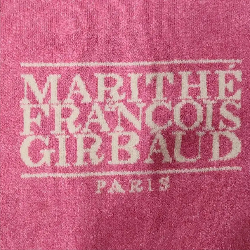 [BUNJANG] Marithe Francois Girbaud Classic Logo Crop Knit Pink / [정품] 마리떼 프랑소와 저버 클래식 로고 크롭 니트 핑크