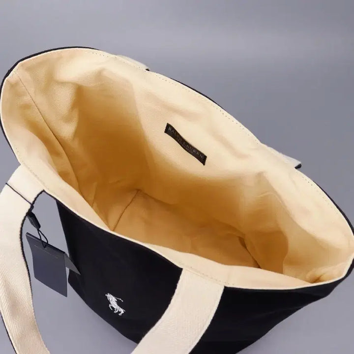 [BUNJANG] Polo Ralph Lauren Black Canvas Tote Bag Reversible / 폴로 랄프로렌 블랙 캔버스 토트백 양면사용가능