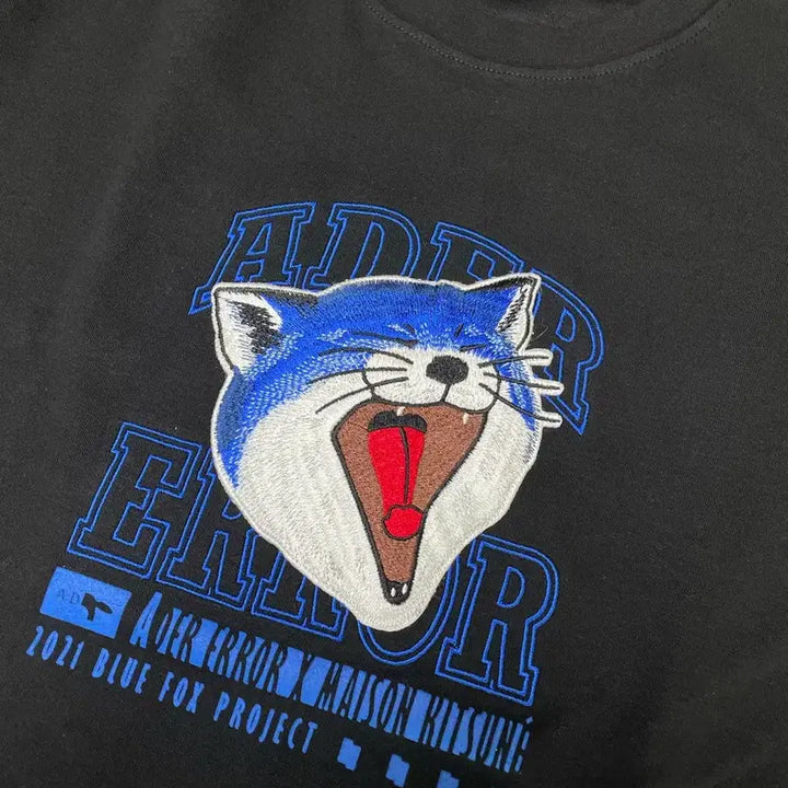 [BUNJANG] Maison Kitsuné x Ader Error Yarn Fox T-Shirt Black / 메종키츠네 x 아더에러 얀 폭스 티셔츠 블랙 [XL]